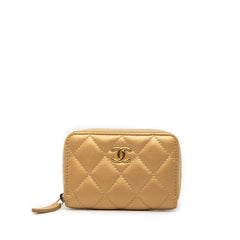 シャネル マトラッセ ココマーク コインケース 小銭入れ ゴールド ラムスキン レディース CHANEL 中古
