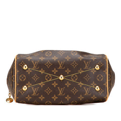 ルイ ヴィトン モノグラム ティヴォリPM ハンドバッグ M40143 ブラウン PVC レザー レディース LOUIS VUITTON 【中古】