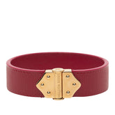 ルイ ヴィトン エピ ブラスレ スピリット ブレスレット 17 M6681 ピンク ゴールド パテントレザー レディース LOUIS VUITTON 【中古】