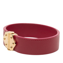 ルイ ヴィトン エピ ブラスレ スピリット ブレスレット 17 M6681 ピンク ゴールド パテントレザー レディース LOUIS VUITTON 【中古】