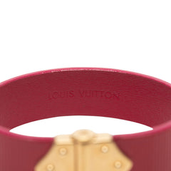 ルイ ヴィトン エピ ブラスレ スピリット ブレスレット 17 M6681 ピンク ゴールド パテントレザー レディース LOUIS VUITTON 【中古】