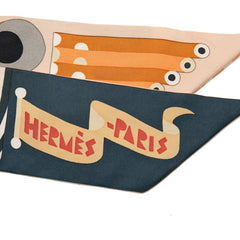 エルメス ツイリー Parade en Fanfare パラード アン ファンファーレ スカーフ ベージュ マルチカラー シルク レディース HERMES 【中古】