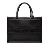 ディオール ブックトート トートバッグ ブラック レザー レディース Dior 【中古】