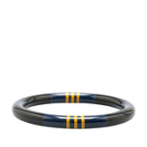 エルメス ジャンピング ロカバール ブレスレット バングル ネイビー ブラック ラッカーウッド レディース HERMES 【中古】