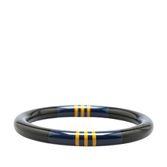 エルメス ジャンピング ロカバール ブレスレット バングル ネイビー ブラック ラッカーウッド レディース HERMES 【中古】