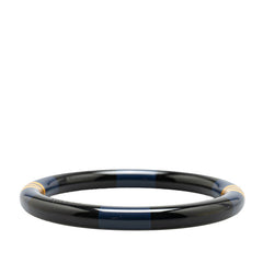 エルメス ジャンピング ロカバール ブレスレット バングル ネイビー ブラック ラッカーウッド レディース HERMES 【中古】