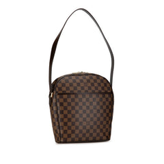 ルイ ヴィトン ダミエ イパネマGM ショルダーバッグ N51292 ブラウン PVC レザー レディース LOUIS VUITTON 中古