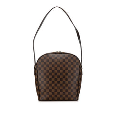 ルイ ヴィトン ダミエ イパネマGM ショルダーバッグ N51292 ブラウン PVC レザー レディース LOUIS VUITTON 中古