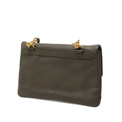 バレンシアガ クラシック メタリック エンベロープ ショルダーバッグ 2WAY クラッチバッグ 451483 グレー レザー レディース BALENCIAGA 【中古】