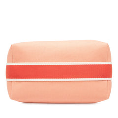 エルメス ブリッド ア ブラッグ PM ハンドバッグ ポーチ グアバ ピンク シルバー金具 キャンバス レディース HERMES 【中古】