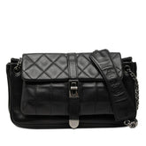 シャネル ココマーク 2.55 マトラッセ チェーンショルダーバッグ ブラック ラムスキン レディース CHANEL 【中古】