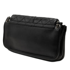 シャネル ココマーク 2.55 マトラッセ チェーンショルダーバッグ ブラック ラムスキン レディース CHANEL 【中古】