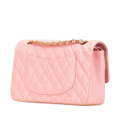 シャネル マトラッセ ココマーク Wフラップ チェーン ショルダーバッグ ハンドバッグ ピンク キャビアスキン レディース CHANEL 【中古】
