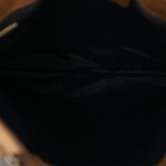 サルヴァトーレフェラガモ ガンチーニ ショルダーバッグ ブルー ブラウン キャンバス レザー レディース Salvatore Ferragamo 【中古】