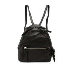 フェンディ バイザウェイ フラワー ビジュー リュック バックパック 8BZ038 ブラック レザー レディース FENDI 【中古】