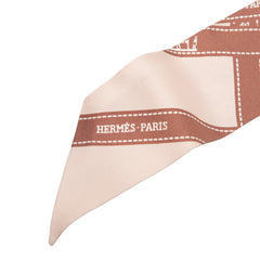 エルメス ツイリー ボルデュック BOLDUC スカーフ ピンク系 シルク レディース HERMES 【中古】