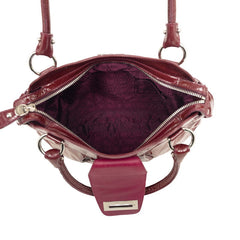 サルヴァトーレフェラガモ ガンチーニ ハンドバッグ トートバッグ レッド系 エナメル レディース Salvatore Ferragamo 中古