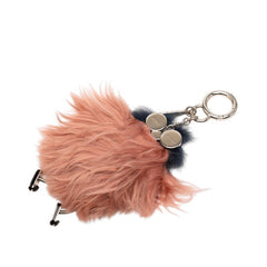 フェンディ モンスター ウィッチーズ キーホルダー チャーム バッグチャーム ピンク ブルー ファー レディース FENDI 【中古】