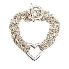 ティファニー オープンハート トグル チェーン ブレスレット シルバー SV925 シルバー レディース TIFFANY&Co. 【中古】