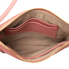 エム シー エム カセット スタッズ 斜め掛け ショルダーバッグ ピンク マルチカラー レザー レディース MCM 【中古】