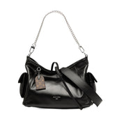 ルイ ヴィトン キャリーオール カーゴ バイブ PM チェーンハンドバッグ ショルダーバッグ 2WAY M24861 ブラック ラムレザー レディース LOUIS VUITTON 【中古】