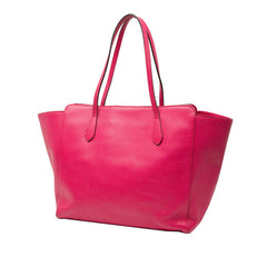 グッチ スウィング トートバッグ ショルダーバッグ 354397 ピンク レザー レディース GUCCI 【中古】