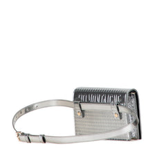 ディオール 30モンテーニュ CDロゴ チェーンショルダーバッグ ウエストポーチ 2WAY シルバー レザー レディース Dior 【中古】