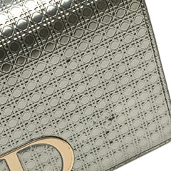 ディオール 30モンテーニュ CDロゴ チェーンショルダーバッグ ウエストポーチ 2WAY シルバー レザー レディース Dior 【中古】