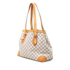 ルイ ヴィトン ダミエ アズール ハムステッドMM ショルダーバッグ トートバッグ N51206 ホワイト PVC レザー レディース LOUIS VUITTON 【中古】