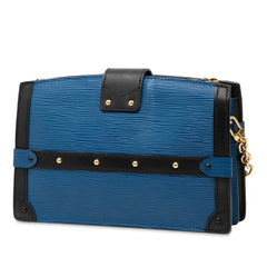 ルイ ヴィトン エピ トランククラッチ ショルダーバッグ M53898 ブルー ブラック レザー レディース LOUIS VUITTON 【中古】