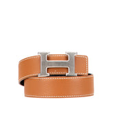 エルメス コンスタンスH リバーシブル ベルト サイズ:70 ブラウン エバーカラー ボックスカーフ レディース HERMES 【中古】