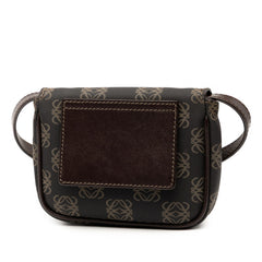 ロエベ アナグラム ボディバッグ ショルダーバック ブラウン PVC レザー レディース LOEWE 【中古】