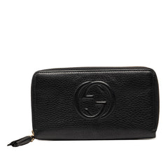 グッチ インターロッキングG ソーホー タッセル ラウンドファスナー 長財布 308280 ブラック レザー レディース GUCCI 【中古】