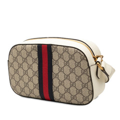 グッチ GGスプリーム オフィディア 斜め掛け ショルダーバッグ 681064 ベージュ ホワイト PVC レザー レディース GUCCI 中古