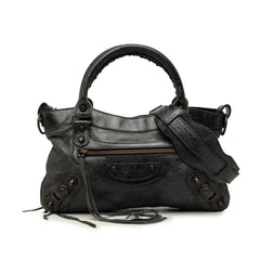 バレンシアガ ザ ファースト ハンドバッグ ショルダーバッグ 2WAY 103208 ブラック系 レザー レディース BALENCIAGA 中古