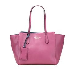 グッチ スウィング ショルダーバッグ トートバッグ 354408 パープル レザー レディース GUCCI 【中古】