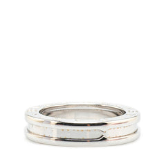 ブルガリ ビーゼロワン リング 指輪 #49 K18WG ホワイトゴールド レディース BVLGARI 【中古】