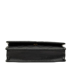 シャネル CCフィリグリー ココマーク チェーン ショルダーバッグ ウォレット ブラック キャビアスキン レディース CHANEL 中古