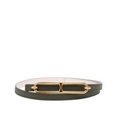 エルメス ルリ75 リバーシブル ベルト サイズ75 ピンク ダークグリーン レザー レディース HERMES 【中古】