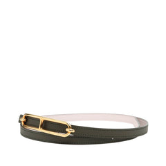 エルメス ルリ75 リバーシブル ベルト サイズ75 ピンク ダークグリーン レザー レディース HERMES 【中古】
