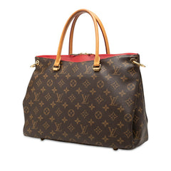 ルイ ヴィトン モノグラム パラス ハンドバッグ M41175 スリーズ レッド ブラウン PVC レザー レディース LOUIS VUITTON 中古