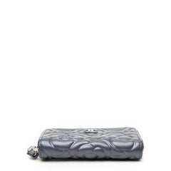シャネル カメリア ココマーク コインケース 小銭入れ パープル ネイビー レザー レディース CHANEL 【中古】
