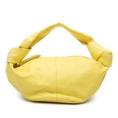 ボッテガヴェネタ ダブルノット ミニハンドバッグ イエロー レザー レディース BOTTEGAVENETA 【中古】