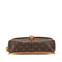 ルイ ヴィトン モノグラム ソローニュ 斜め掛け ショルダーバッグ M42250 ブラウン PVC レザー レディース LOUIS VUITTON 【中古】