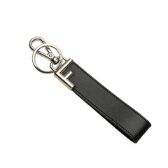 フェンディ キーリング キーホルダー 7AR658 ブラック シルバー レザー レディース FENDI 【中古】