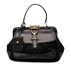 グッチ ハンドバッグ 303886 ブラック スウェード レザー レディース GUCCI 【中古】