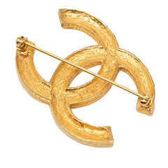シャネル ココマーク ラインストーン ブローチ ゴールド メッキ レディース CHANEL 【中古】