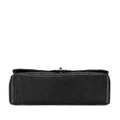 シャネル マトラッセ ダブルフラップ ココマーク チェーン ショルダーバッグ ブラック キャビアスキン レディース CHANEL 【中古】