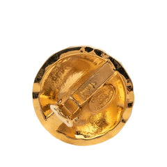 シャネル ココマーク マトラッセ ラウンド イヤリング ゴールド メッキ GP レディース CHANEL 【中古】