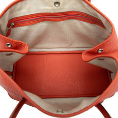 エルメス ガーデンパーティPM ハンドバッグ トートバッグ オレンジ ネゴンダ レディース HERMES 【中古】